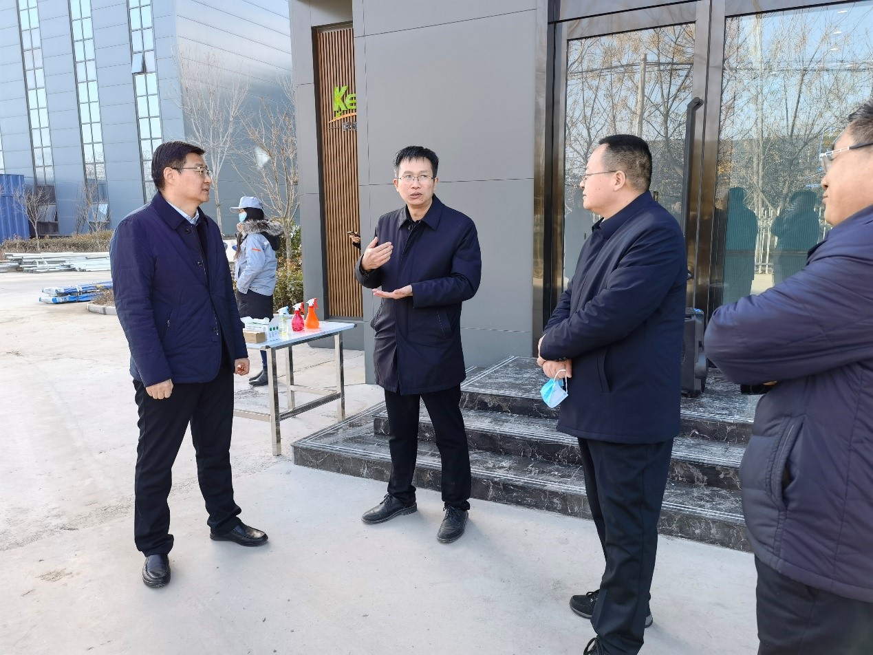 安阳县党委书记王红兵、县长邢振东视察克能新能源（2021年1月28日）